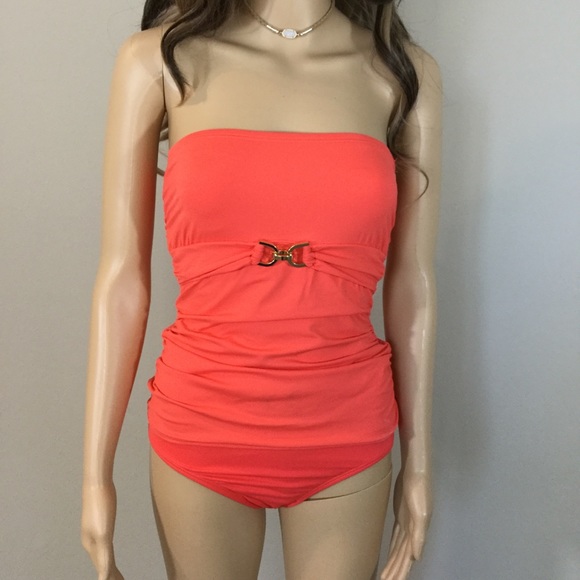 Michael Kors Other - Michael Kors Strapless Tankini with Gold Accent